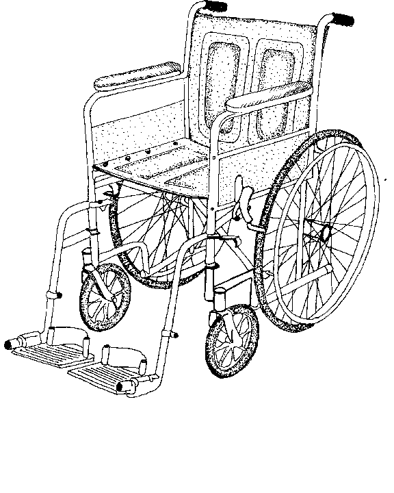 Wheelchair clipart black and white