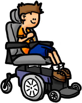 child in wheelchair clipart