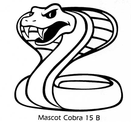 Black and white cobra clipart