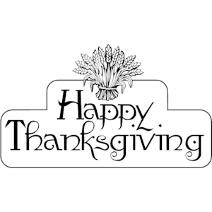 Thanksgiving black and white give thanks black and white clipart