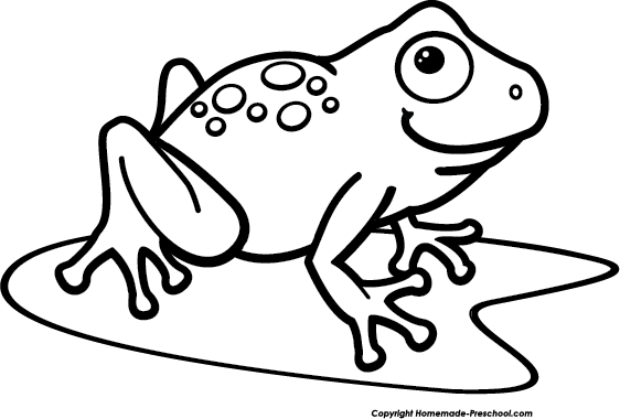 Clip Art Black And White Frog Clip Art Library