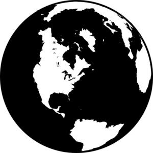 Globe earth clipart black and white free clipart image 2