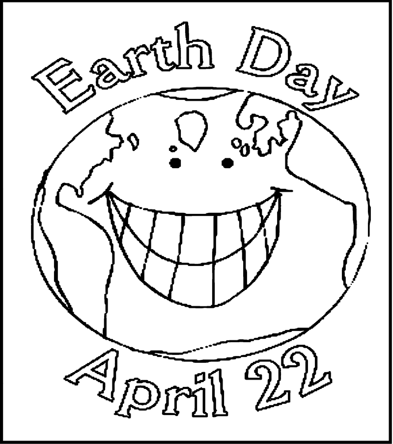 Earth day clipart black and white