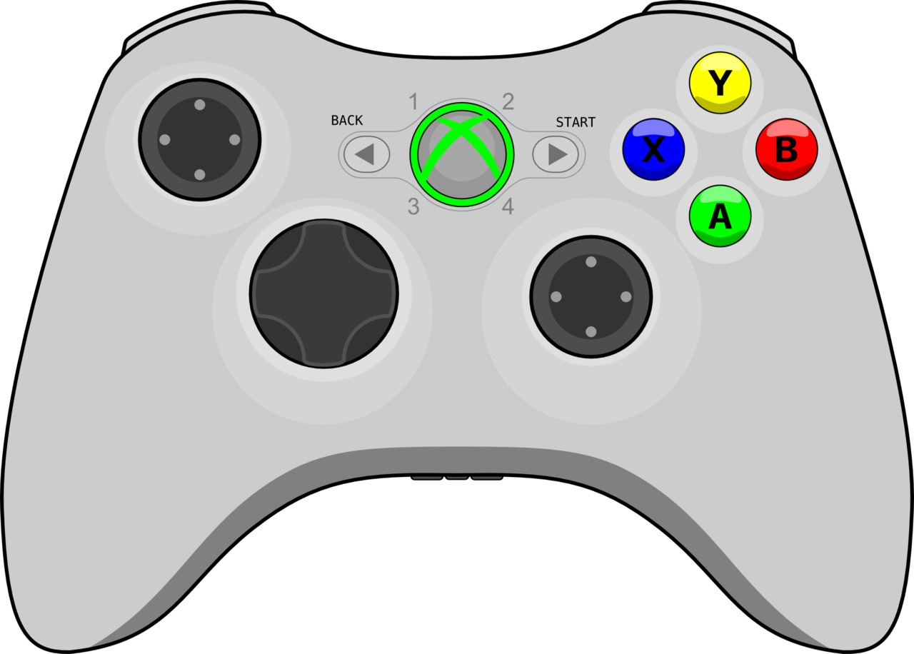 Black Xbox Controller Clipart