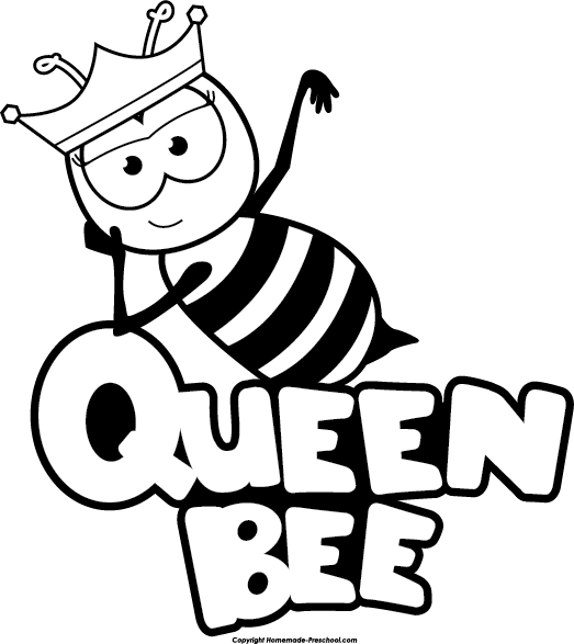 Queen clipart image black and white
