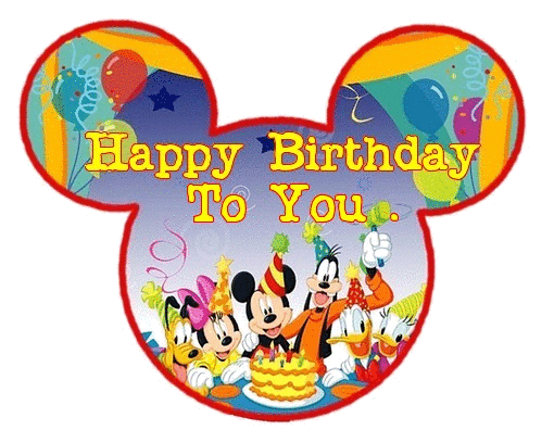 Mickey and friends birthday clipart