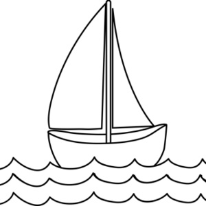 Ships and yacht black white clip art