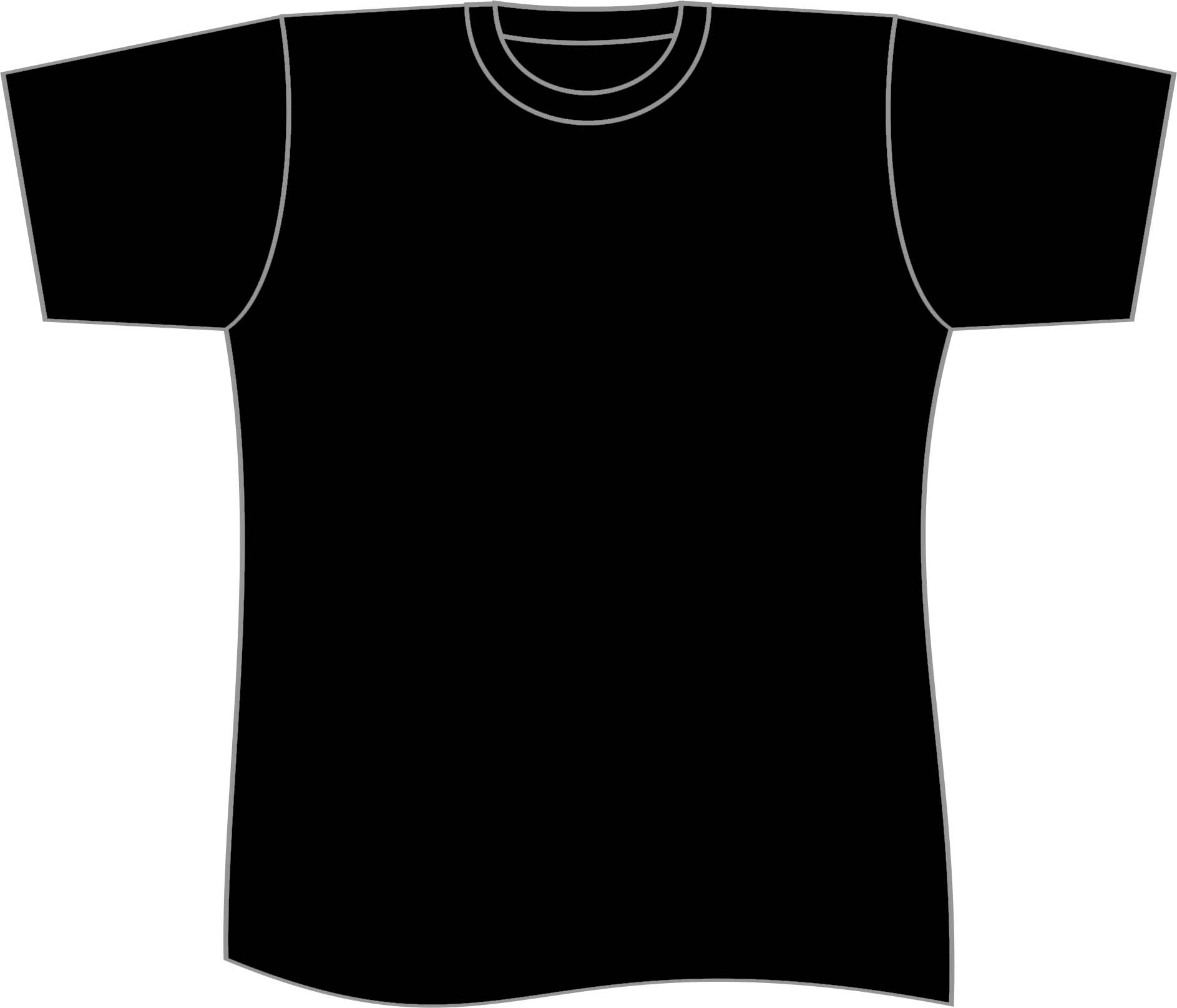 black t shirt outline