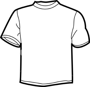 Shirt and pants clipart black and white