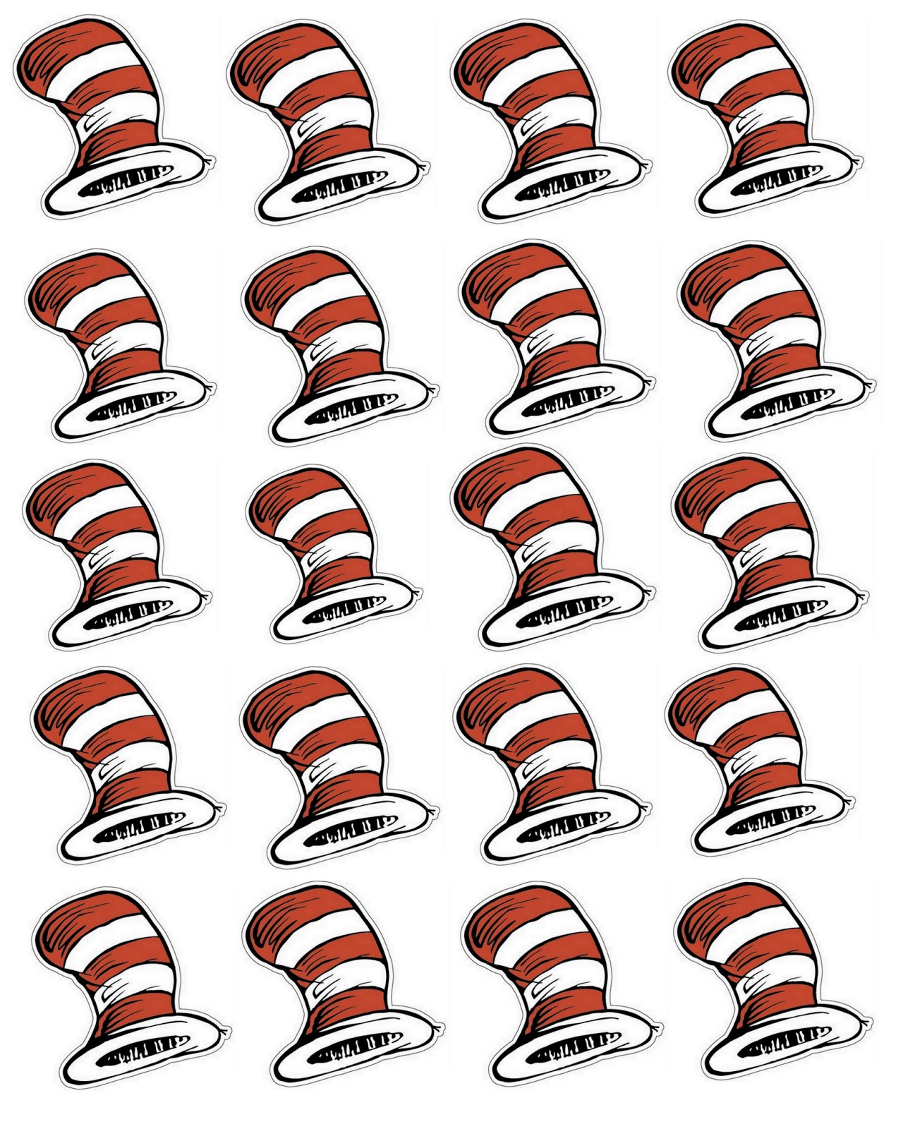 cat in the hat hats printables Clip Art Library