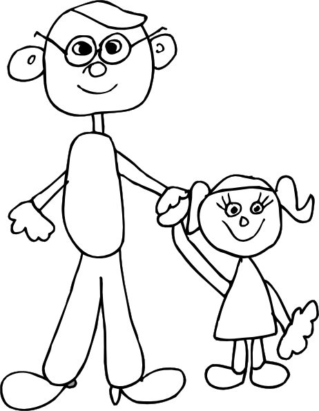 Dad Holding Daughters Hand Clip Art at Clker