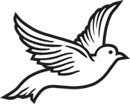 Doves Funeral On A Cross Clipart
