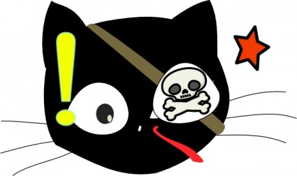 Pirate Cat clip art