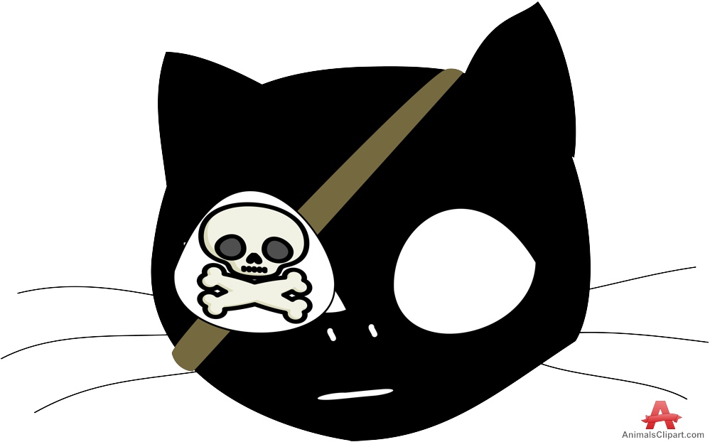 Pirate Cat Silhouette Design