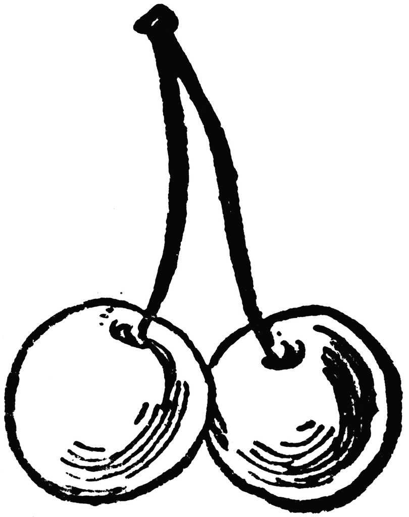 Cherry Clipart Black And White