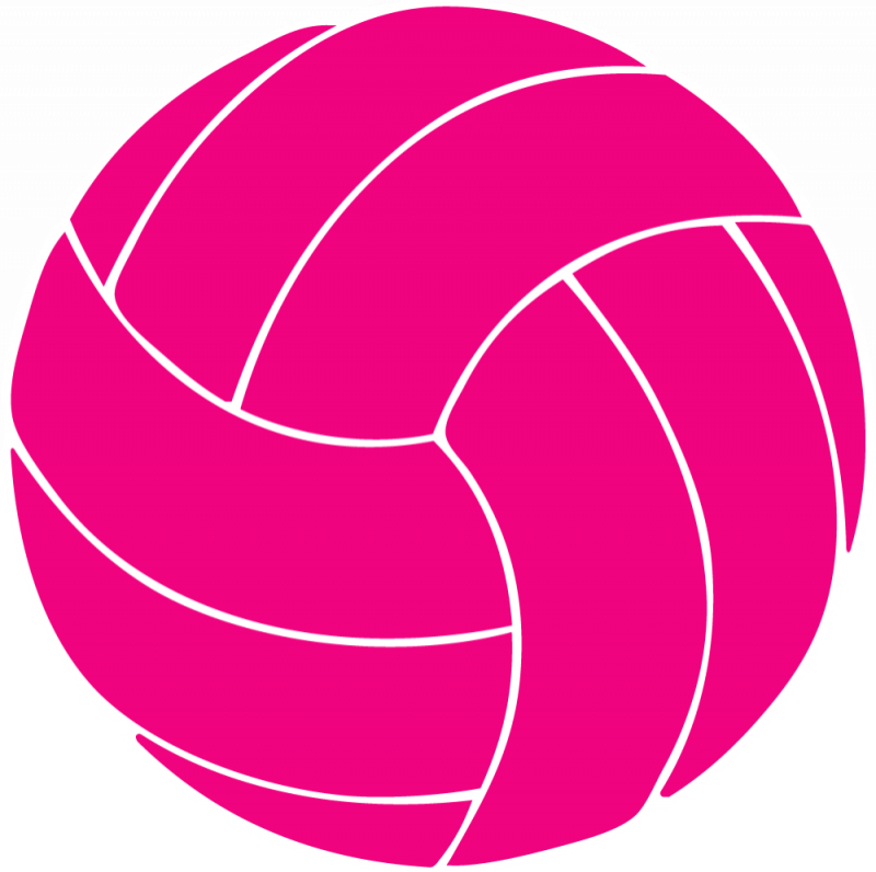 Pink volleyball clipart