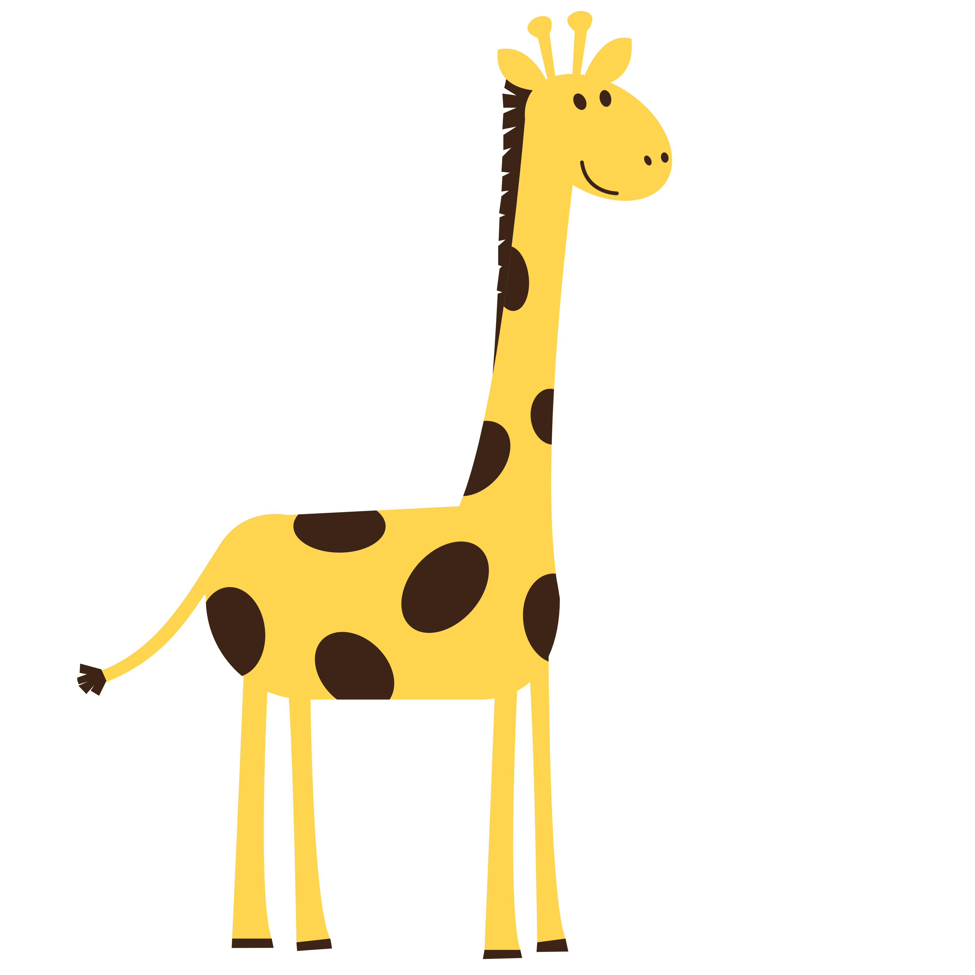 Tan giraffe free clipart transparent background