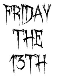 Friday the 13th Creepy Word Art