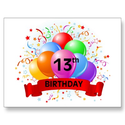 13 Birthday Clipart
