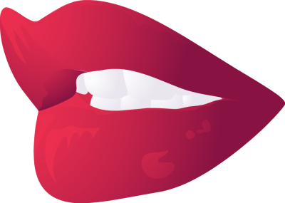 Open red lips clipart