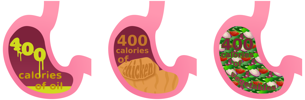 Stomach with food clipart