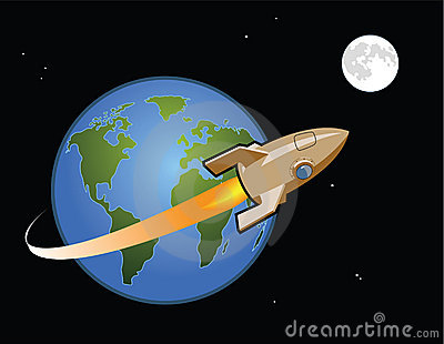 To the moon clipart