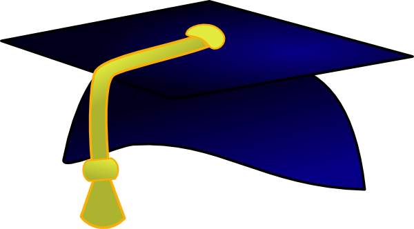 Blue graduation hat clipart