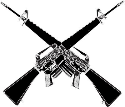 Crossed rifles clipart