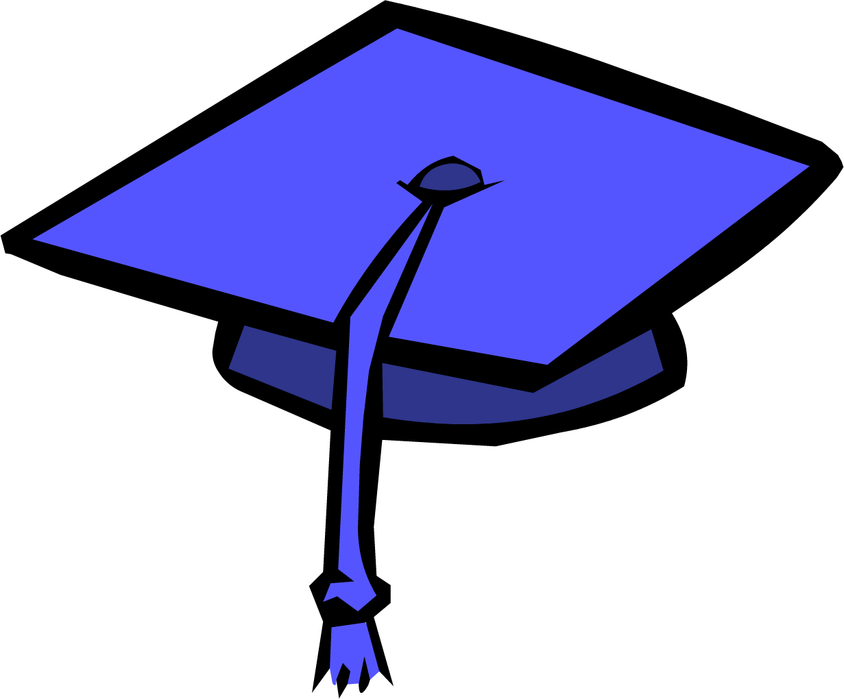Graduation Cap Blue Clipart