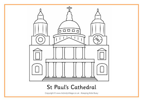St Paul&Cathedral Colouring Page