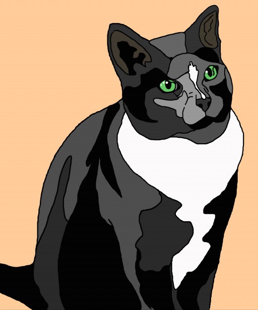 Tuxedo Kitten Clipart