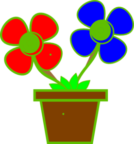 Flowers In Vases Clipart