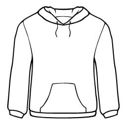 outline sweatshirt