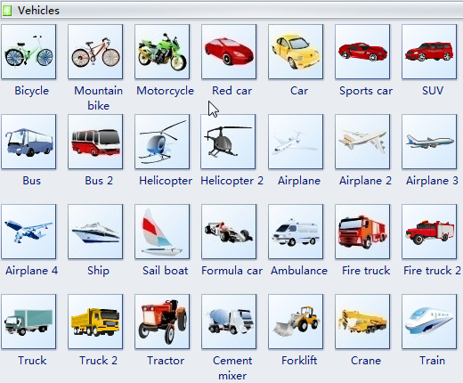 Vehicle Clipart for Word, Excel and PowerPoint