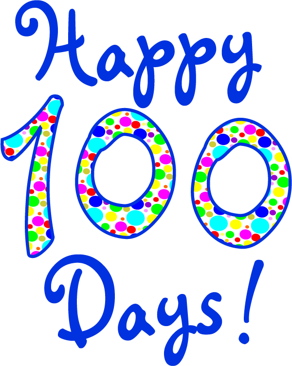 Clip Arts Related To : 100th day clipart. 