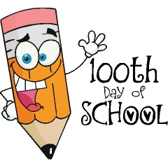 clipart for 100th day of school