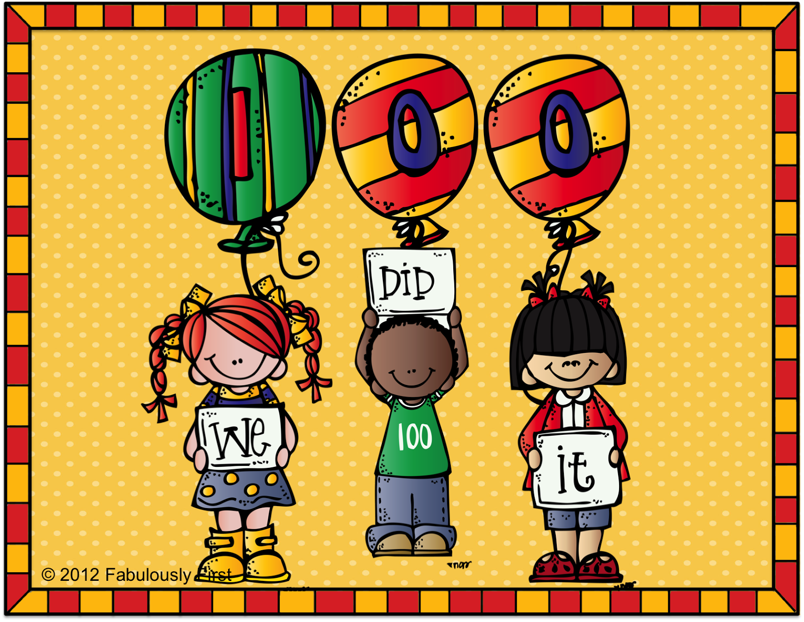 Clip Arts Related To : happy 100th day of school clip art. 