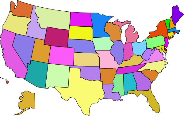 United States Map Clip Art at Clker