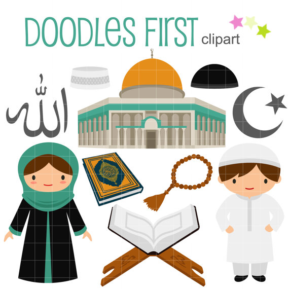 Islamic Culture Clip Art for Scrapbooking Card by DoodlesFirst