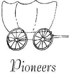 Mormon Pioneer Handcarts Clipart