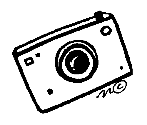 Digital Camera Clipart Black And White Line Drawing Clip Art