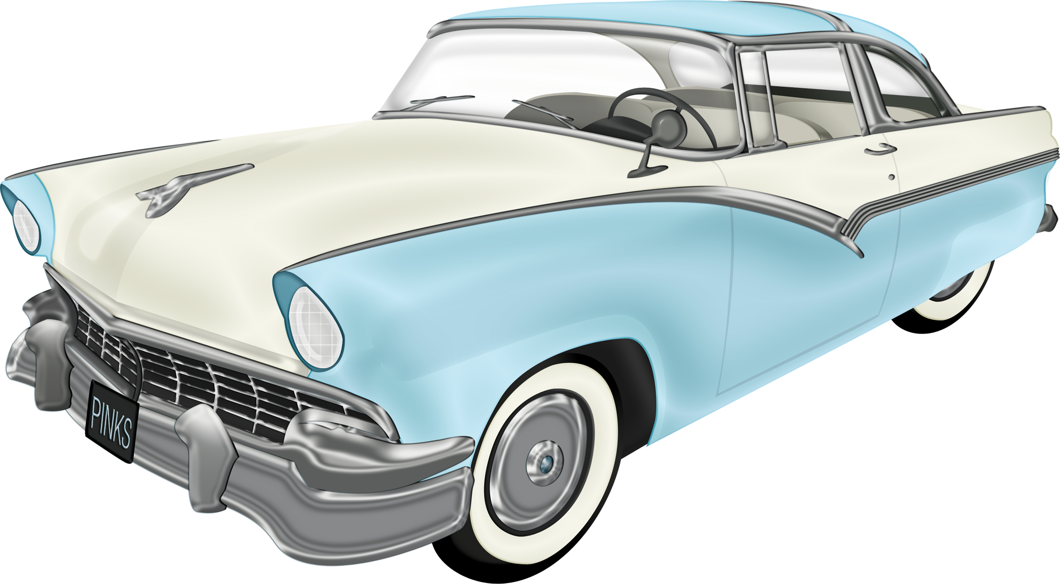 50s Classic Car Clipart