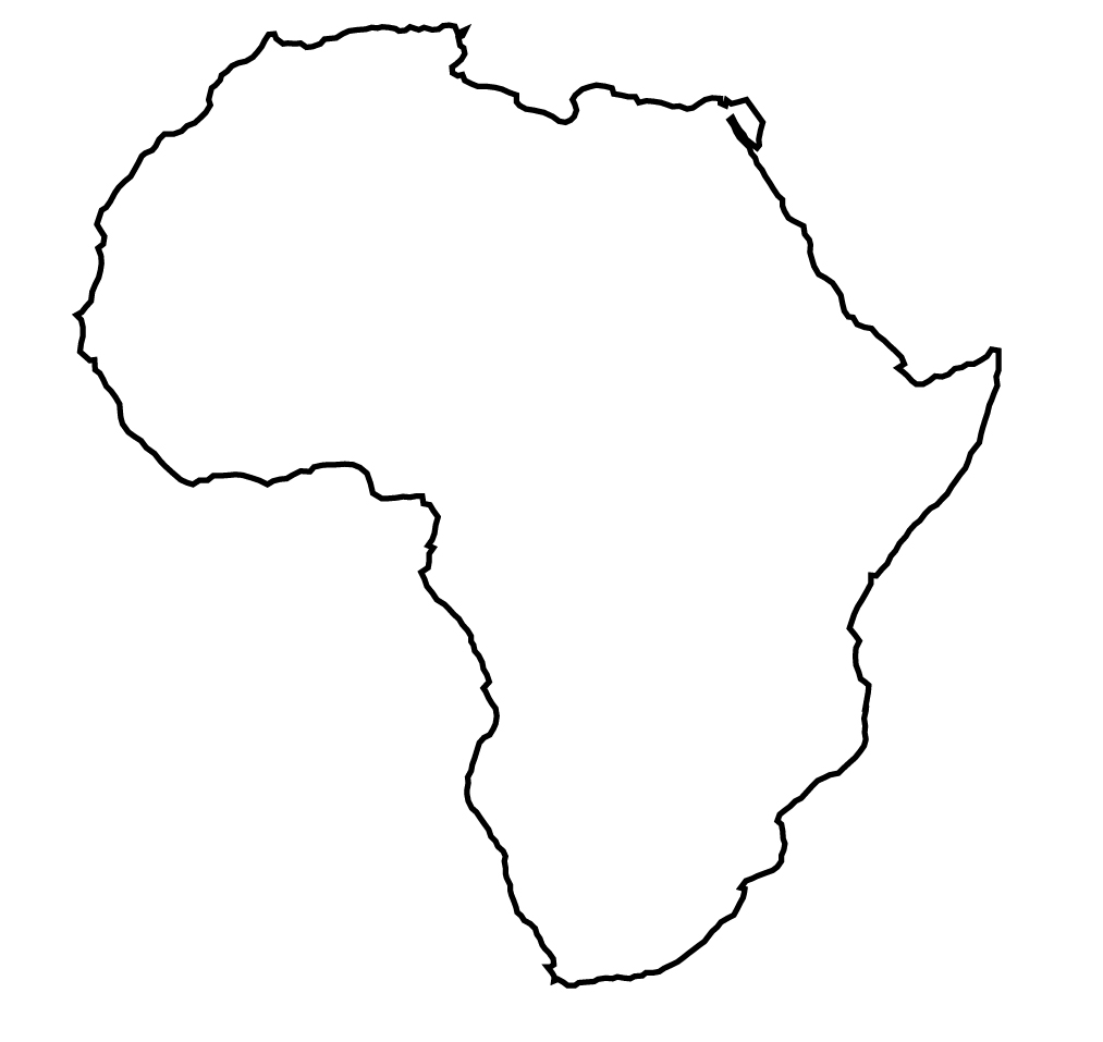 Africa Black And White Clipart 