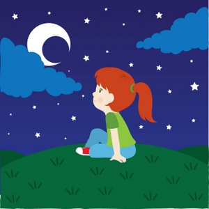 Moon Night Time Clipart