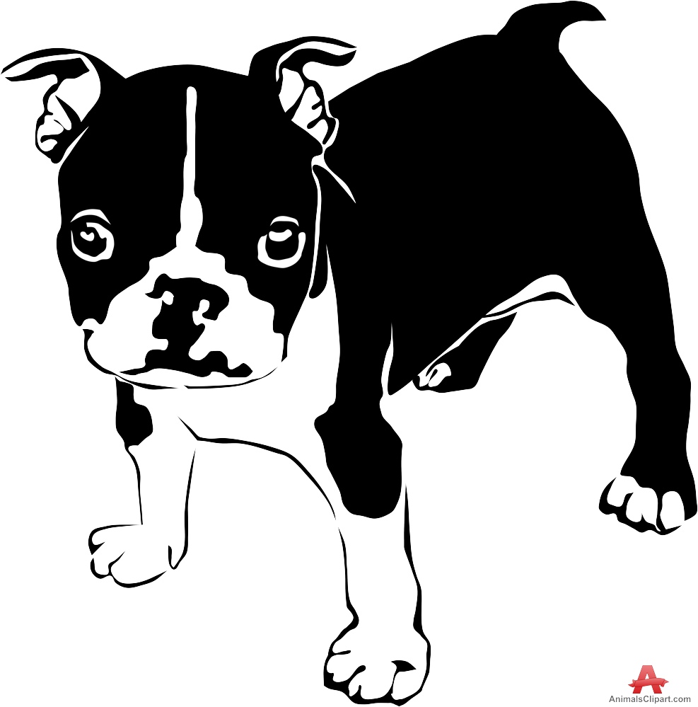 Little French Bulldog Puppy Clipart