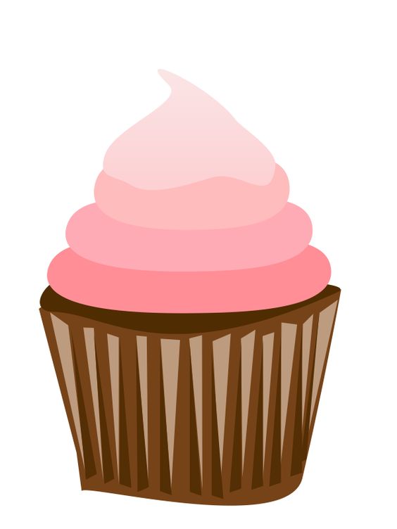cupcake clipart 6 600x800 Print out and use scrunched crepe paper
