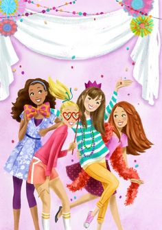 four sisters 4 sisters cartoon - Clip Art Library