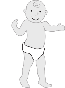 Toddler Walking In Diapers Clip Art 