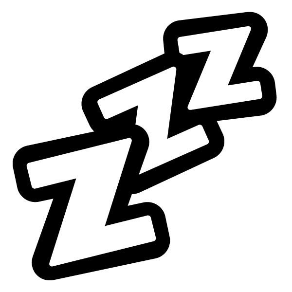 Sleep zzz clipart black and white