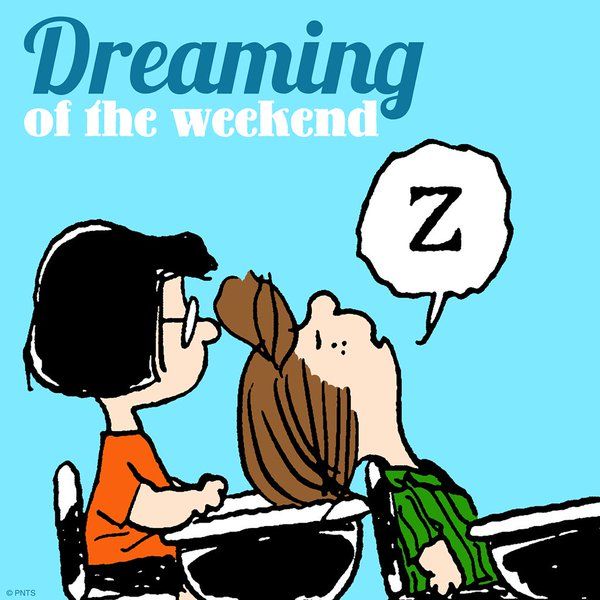 PEANUTS on Twitter: Dreaming of the weekend... 